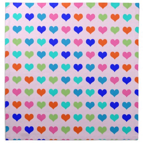 Rainbow Hearts Napkin