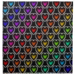 Rainbow Hearts Napkin