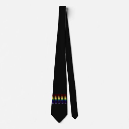 Rainbow Hearts  Neck Tie