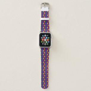 Rainbow Hearts Pattern Apple Watch Band
