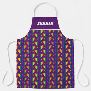 Rainbow Hearts Pattern Apron