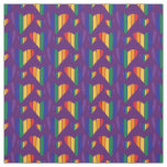 Rainbow Hearts Pattern Fabric