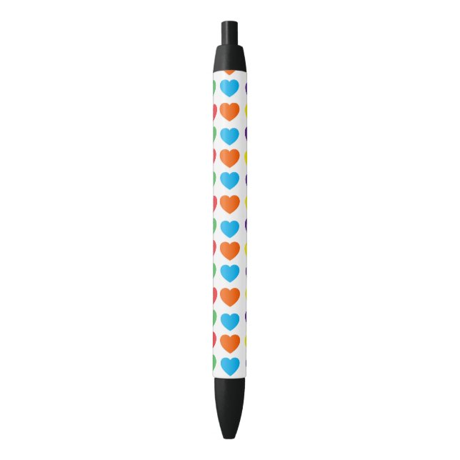 Rainbow Hearts Pattern Pen (Front Vertical)