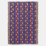 Rainbow Hearts Pattern Throw Blanket