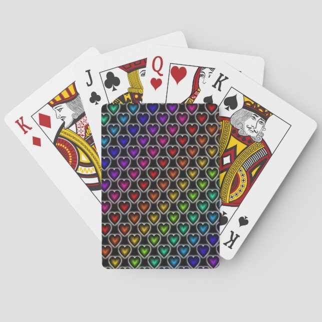 Rainbow Hearts Poker Cards (Back)