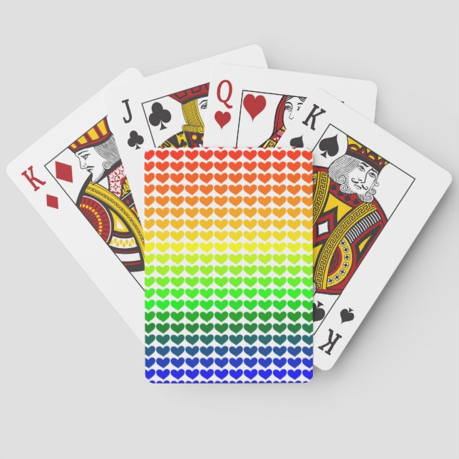 RAINBOW HEARTS POKER CARDS (Back)