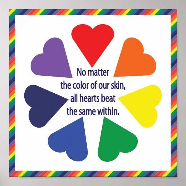 Rainbow Hearts Poster (Front)