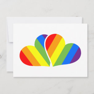 Rainbow Hearts Pride Postcard – LGBTQ+ Love, Equal