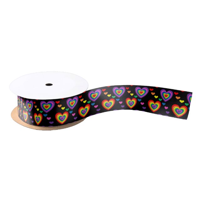Rainbow hearts ribbon (Spool)