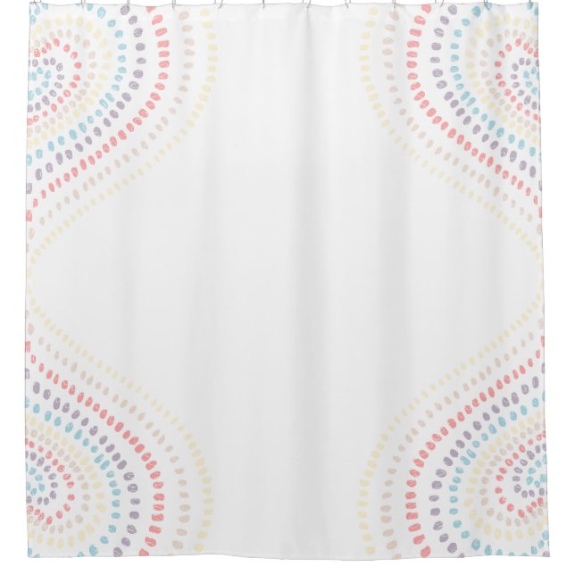 Rainbow Hearts  Shower Curtain (Front)
