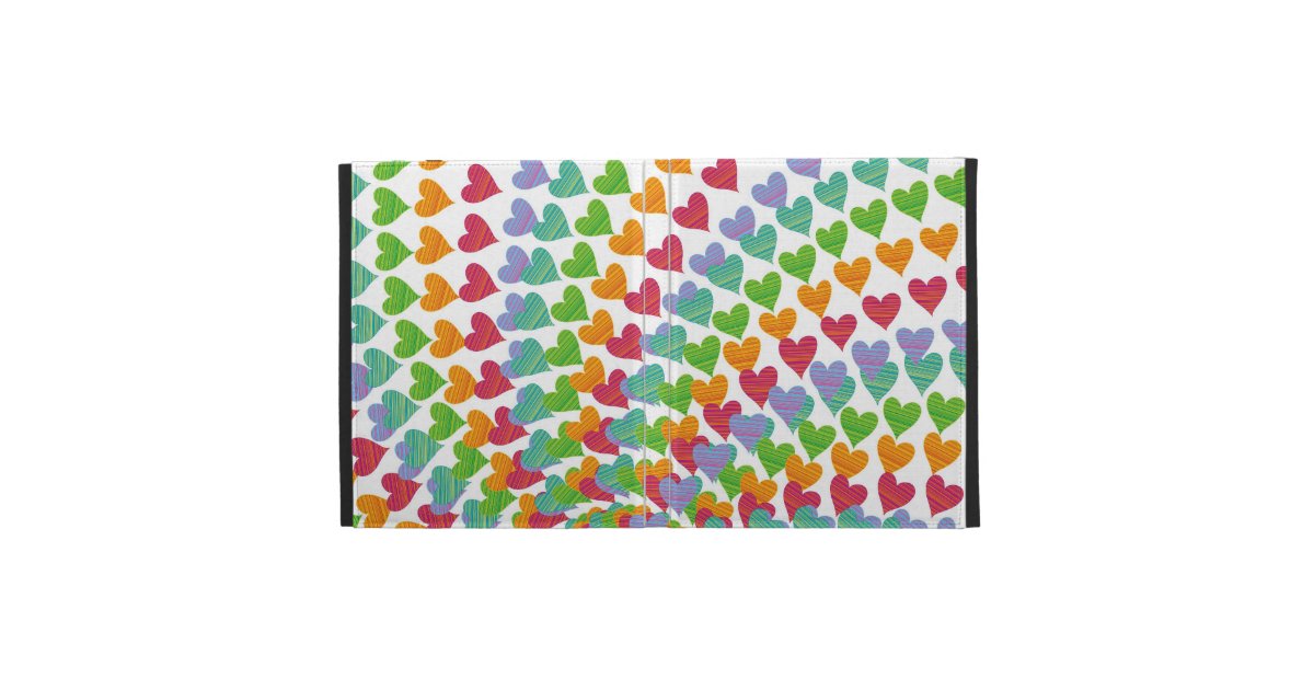 Rainbow Hearts Sprinkles Love Colorful iPad Case | Zazzle