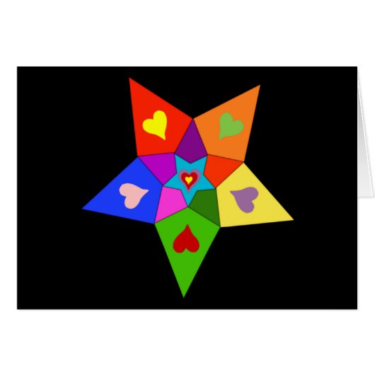 Rainbow Hearts Star Cards (Front Horizontal)