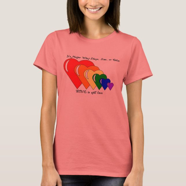 RAINBOW HEARTS T-Shirt (Front)