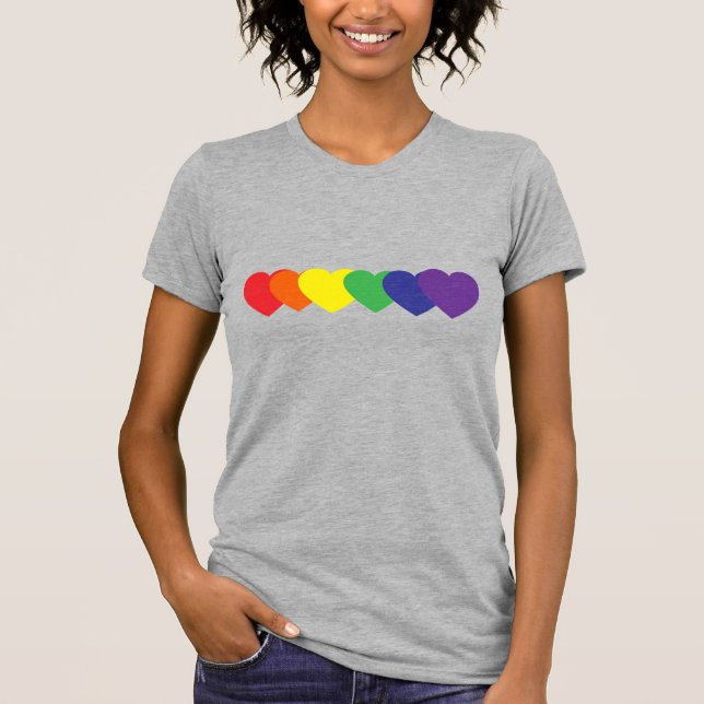 Rainbow Hearts T-Shirt (Front)