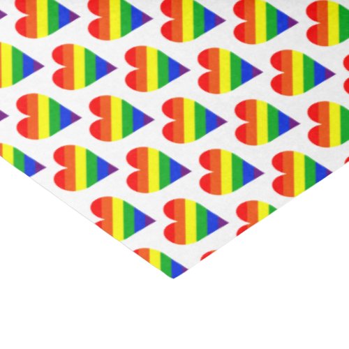 Rainbow hearts  tissue paper