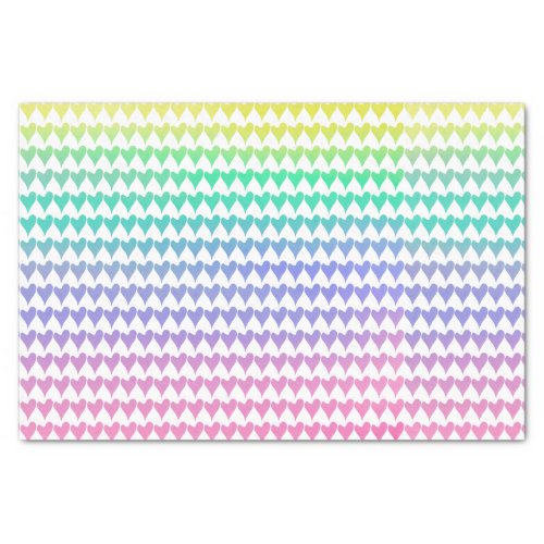 Rainbow Hearts Tissue Paper