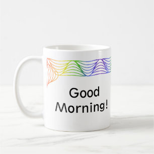 Rainbow Heat Wave Border Personalized Mug