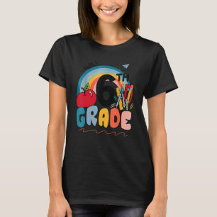 Rainbow Hello 6th Grade Back To School Sixth Grade T-Shirt