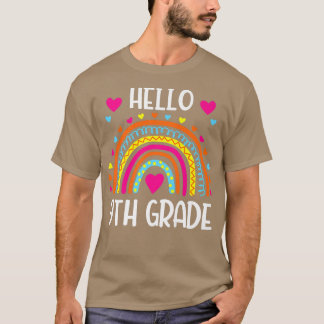 Rainbow Hello Ninth Grade Shirt 9th Grade Back To