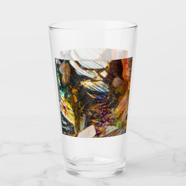 Rainbow Hematite Crystal  Glass (Front)