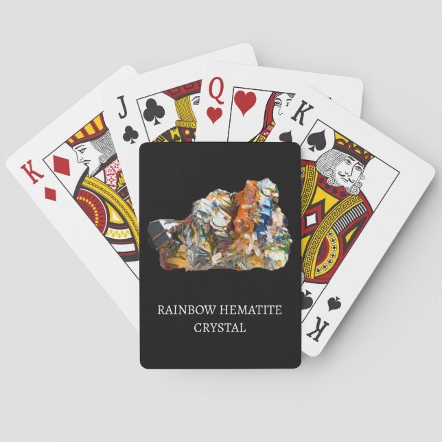 Rainbow Hematite Crystal  Poker Cards (Back)