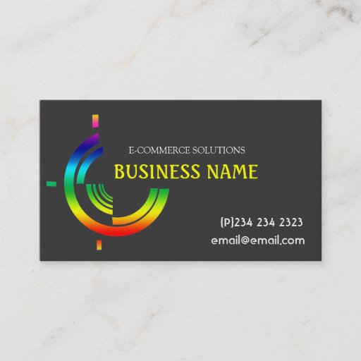 Customizable Hi-Tech Tri Rainbow Custom Business Business Card Templates
