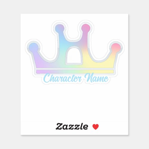 Rainbow Hierarchy Logo W Character Name Sticker