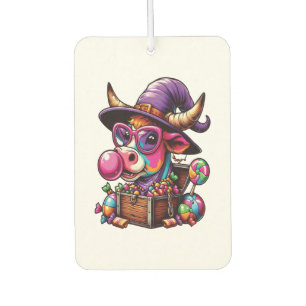 Rainbow Highland Cow Halloween Air Freshener