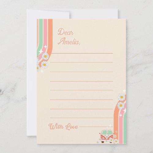 Rainbow Hippie Birthday Time Capsule Message Card