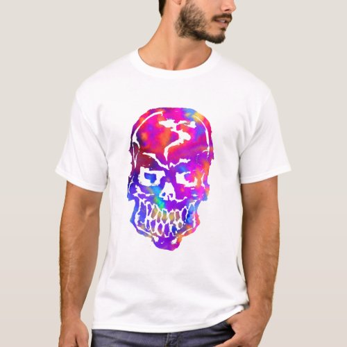 Rainbow Hippie Skull T_Shirt