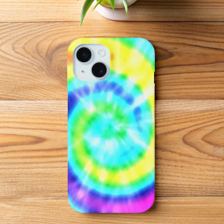 Rainbow Hippie Tie Dye iPhone 15 Case