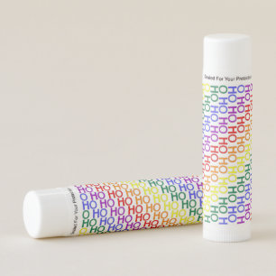 Rainbow Ho Ho Ho Pattern Lip Balm