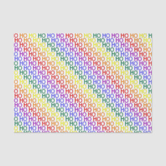 Rainbow Ho Ho Ho Pattern Tissue Paper