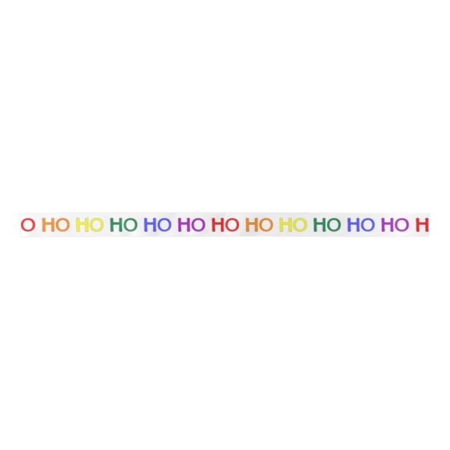 Rainbow Ho Ho Ho Ribbon (Front)
