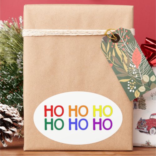 Rainbow Ho Ho Ho Stickers