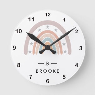 Rainbow hobo round clock