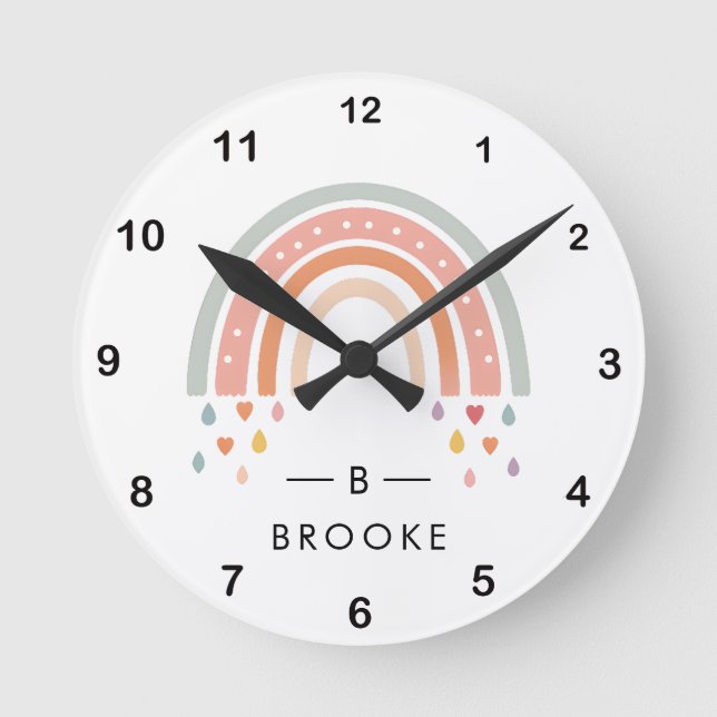 Rainbow hobo  round clock (Front)