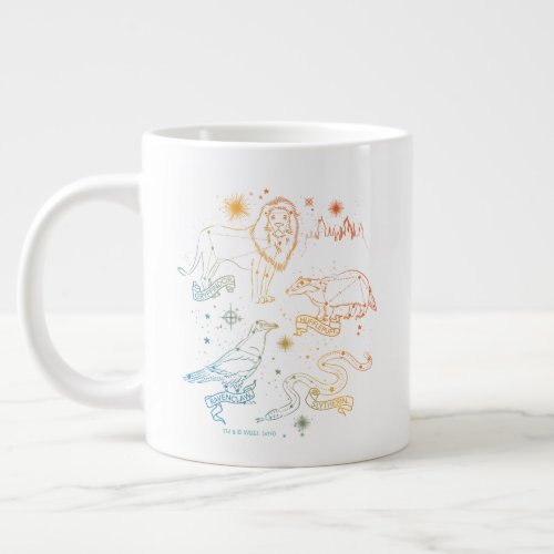 Rainbow HOGWARTS Houses Constellations Giant Coffee Mug