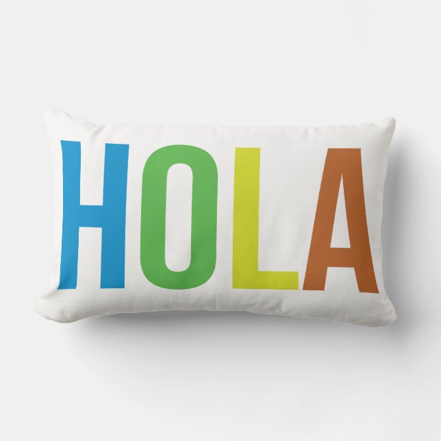 Rainbow Hola Lumbar Pillow (Front)