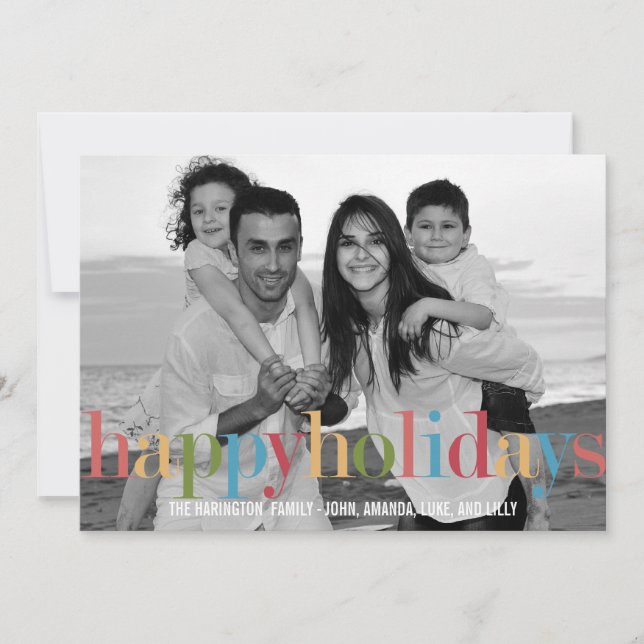 RAINBOW Holiday Photo Cards (Front)
