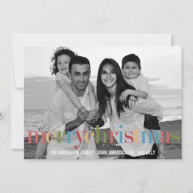 RAINBOW Holiday Photo Cards (Front)