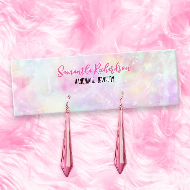 Rainbow Holographic Earring Jewelry Holder Display Mini Business Card (Creator Uploaded)