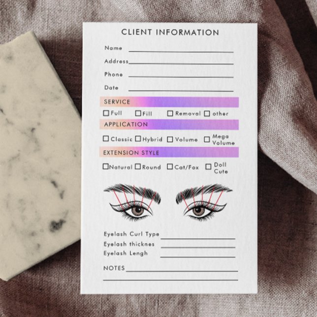 Rainbow Holographic Eyelash Extensions Map  Business Card (Rainbow Holographic Eyelash Extensions Map Business Card)