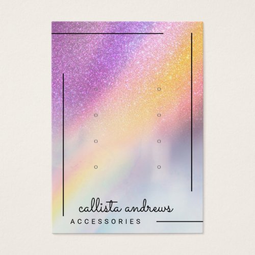 Rainbow Holographic Glitter Ombre Earring Display