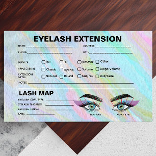 Rainbow Holographic Lash Record Extension Map