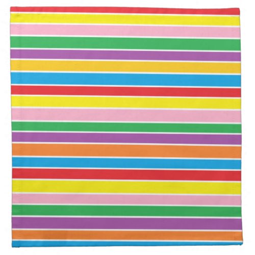 Rainbow Horizontal Stripes Cloth Napkin