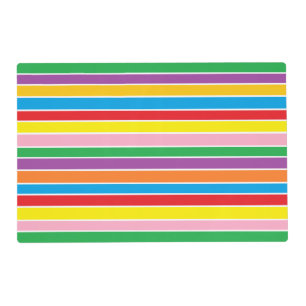 Rainbow Horizontal Stripes Placemat
