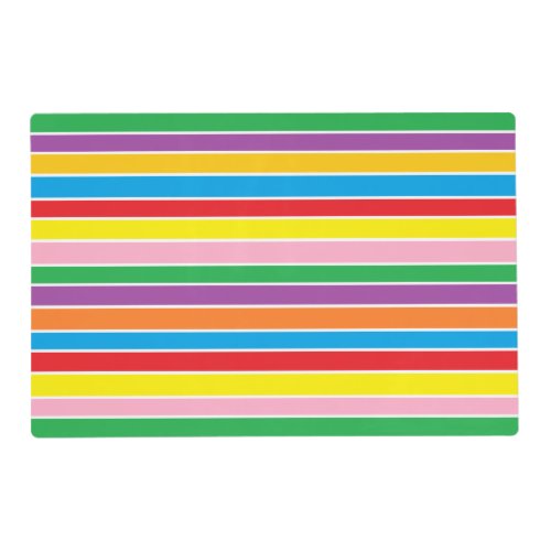 Rainbow Horizontal Stripes Placemat