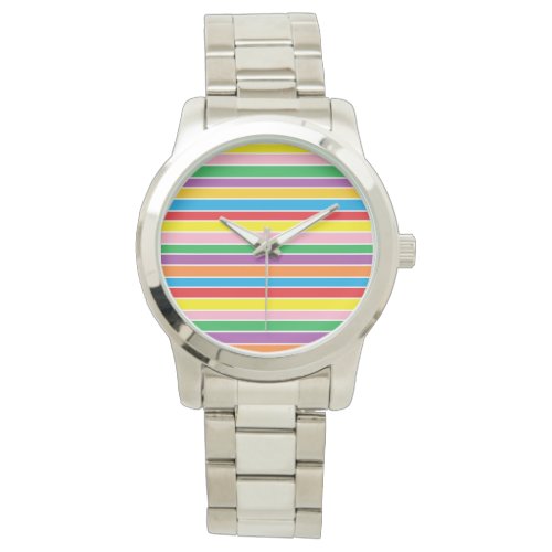 Rainbow Horizontal Stripes Watch