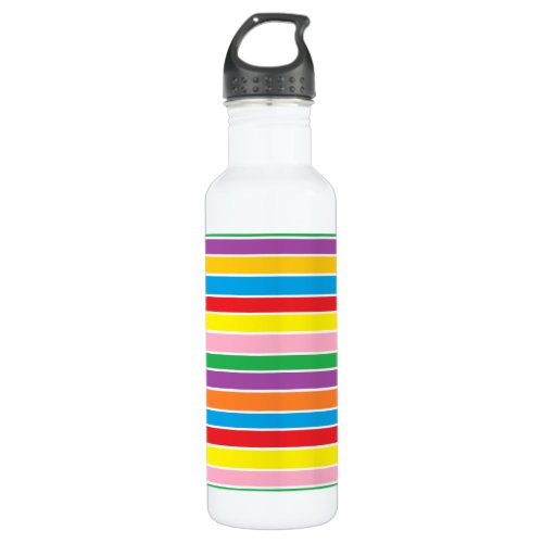 Rainbow Horizontal Stripes Water Bottle